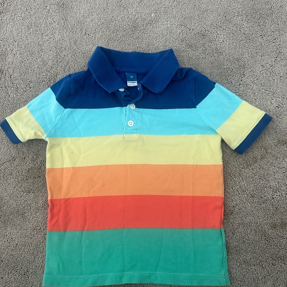 Old Navy Multicolor Striped Kids Polo